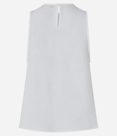 Blusa en Airflow con Fruncidos en el Cuello Redondo 7