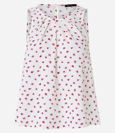 Blusa en Airflow con Fruncido en el Cuello y Estampa Floral 5