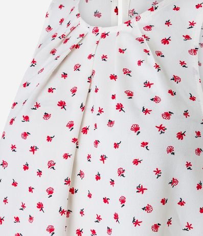 Blusa en Airflow con Fruncido en el Cuello y Estampa Floral 6