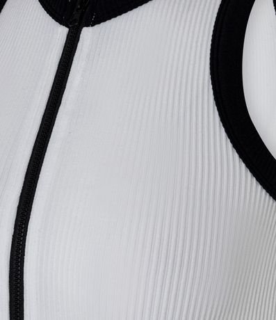 Musculosa Seamless con Cremallera y Viés Contraste 7