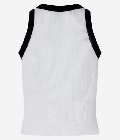 Musculosa Seamless con Cremallera y Viés Contraste 8
