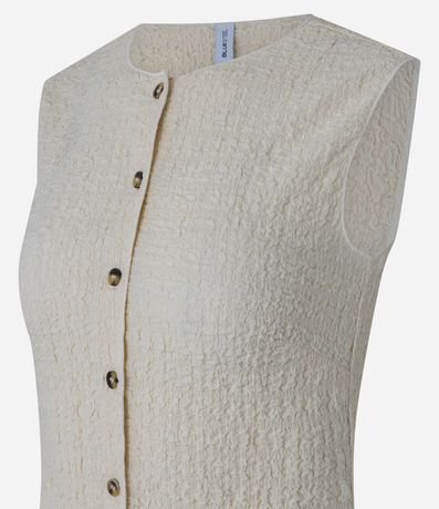 Blusa Regular en Anarruga Sin Mangas Texturizadas 5