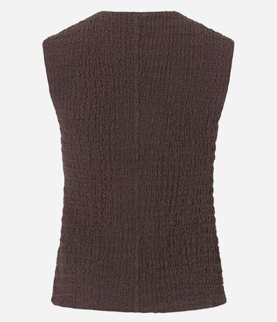 Blusa Regular en Anarruga Sin Mangas Texturizadas 6