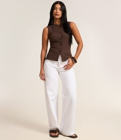 Blusa Regular en Anarruga Sin Mangas Texturizadas 2