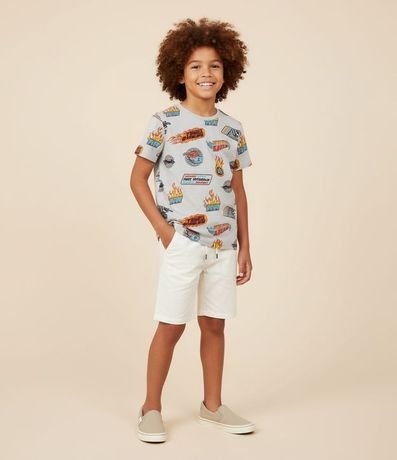 Remera Infantil con Estampa Hot Wheels - Talle 4 a 10 años