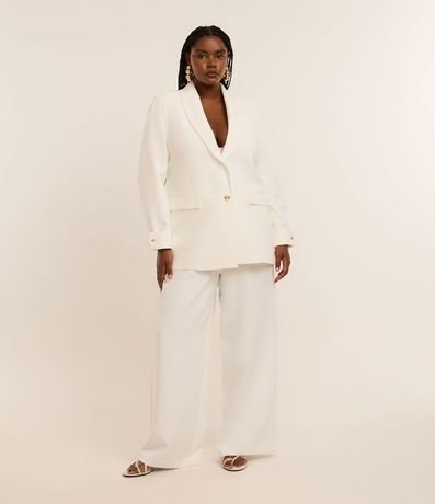 Blazer en Sastrería con Botón Gold Curve & Plus Size 3