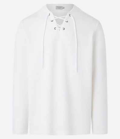 Bata Comfort Texturizado con Cuello V y Lazo 4