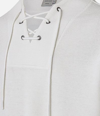 Bata Comfort Texturizado con Cuello V y Lazo 7