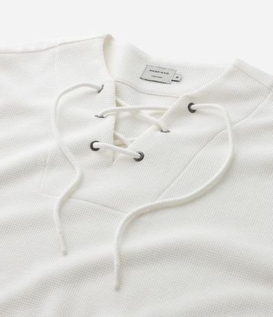 Bata Comfort Texturizado con Cuello V y Lazo 8