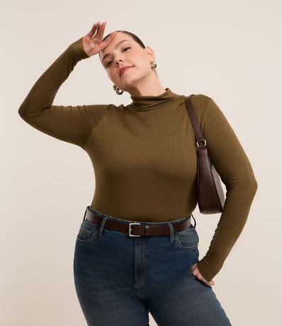 Blusa Cuello Alto en Viscolycra Curve & Plus Size 3