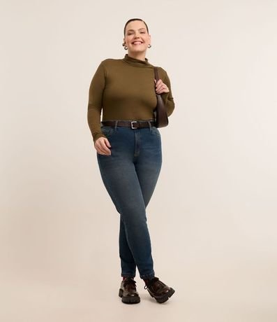 Blusa Cuello Alto en Viscolycra Curve & Plus Size 3