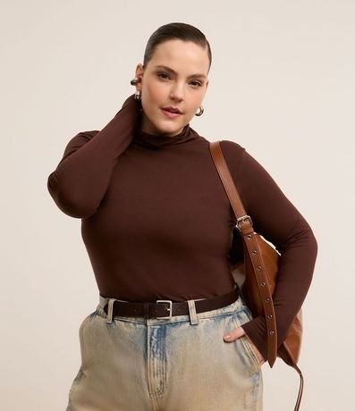 Blusa Cuello Alto en Viscolycra Curve & Plus Size 2