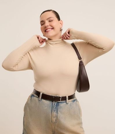 Blusa Cuello Alto en Viscolycra Curve & Plus Size 1