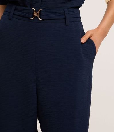 Pantalón Carrot Cintura Alta en Airflow con Hebillas Metalizadas 4