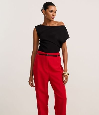 Pantalón Zanahoria Sastrería con Cinturón Hebilla 2