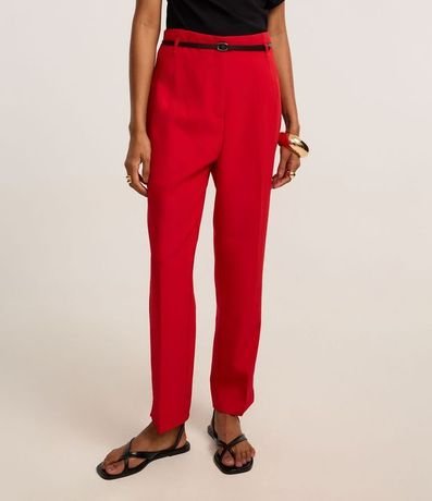 Pantalón Zanahoria Sastrería con Cinturón Hebilla 3