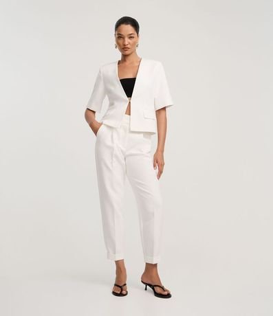 Pantalón Carrot Sastrería con Bajo Italiana y Detalle de Solapa 1