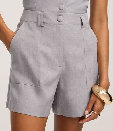 Short Sastrer Cintura Alta en Crepé con Doble Trabillas 3