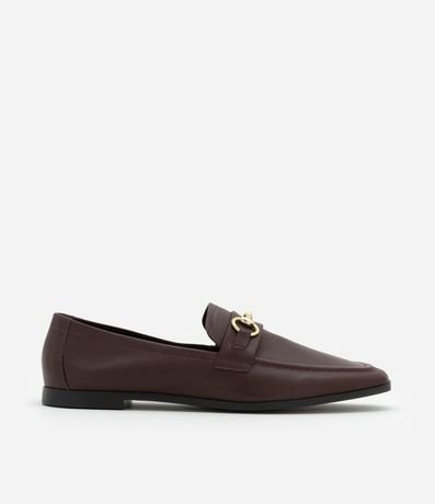 Zapato Mocasín de Piel con Borde en Contraste