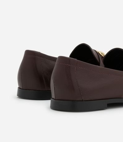 Zapato Mocasín de Piel con Borde en Contraste 5