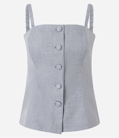 Blusa Sastrería de Bretel  con Botones Forrados 5