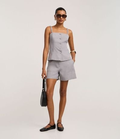 Blusa Sastrería de Bretel  con Botones Forrados 2