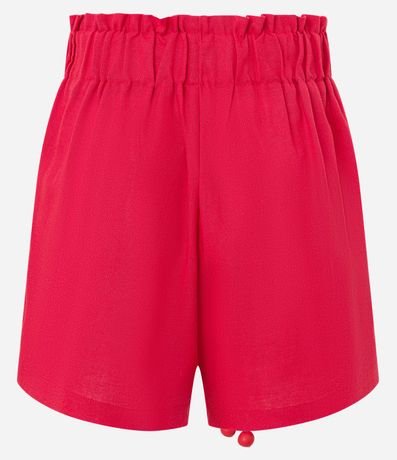 Short Cintura Alta en Viscolino con Cinturón y lazo 6