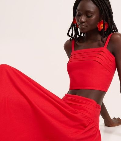 Pollera Long Midi en Viscolino con Canesú Larga y Cintura Pespontado 5