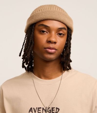 Remera Regular en Algodón con Estampa de Calavera y Lettering Avenged Sevenfold 7