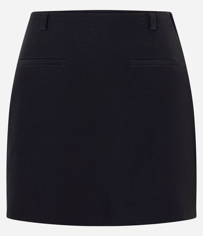 Short Pollera Sastre con Trabillas y Bolsillos Falsos