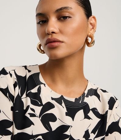 Blusa Manga corta con Estampado Floral 3