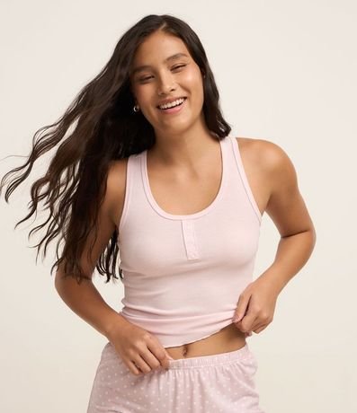 Pijama Short Doll en Rib con Short Estampado Ojo Turco 2