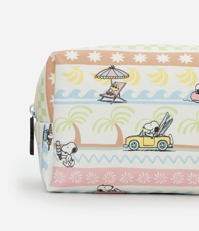Neceser Rectangular Mediana PU con Estampa Snoopy y Woodstock 4