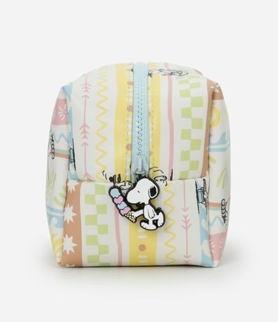 Neceser Rectangular Mediana PU con Estampa Snoopy y Woodstock 5
