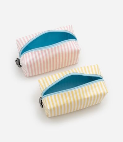 Kit 03 Neceser Transparente y Rayadas Snoopy 4