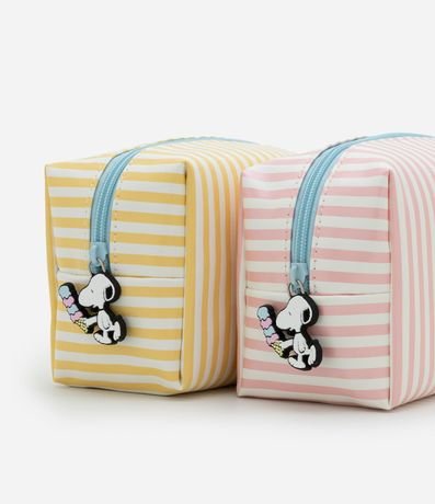 Kit 03 Neceser Transparente y Rayadas Snoopy 5