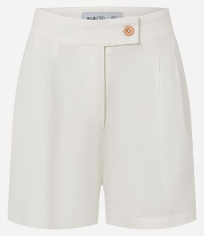 Short Cintura Alta en Viscolino con Pliegues y Bolsillos 5