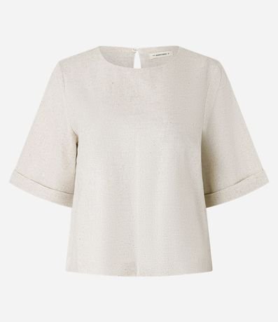 Blusa en Viscolino con Manga Dobrada 5