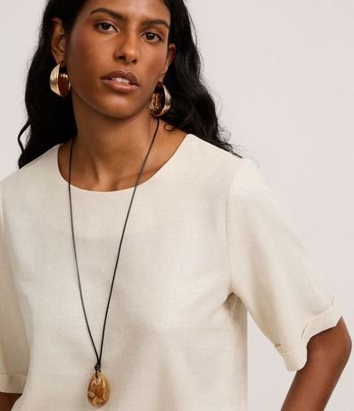 Blusa en Viscolino con Manga Dobrada 4