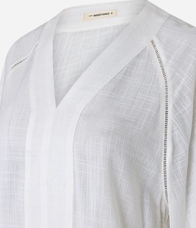 Blusa en Viscosa con Entrelaces y Manga Amplia 6