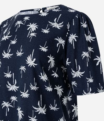 Blusa en Viscolino con Estampa Palmeras 6