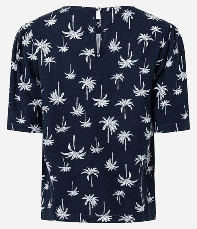 Blusa en Viscolino con Estampa Palmeras 8