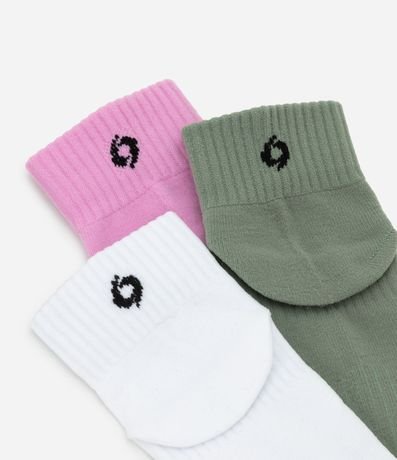 Kit 03 Medias Caña Corta Deportivas en Poliamida con Logo Get Over 4