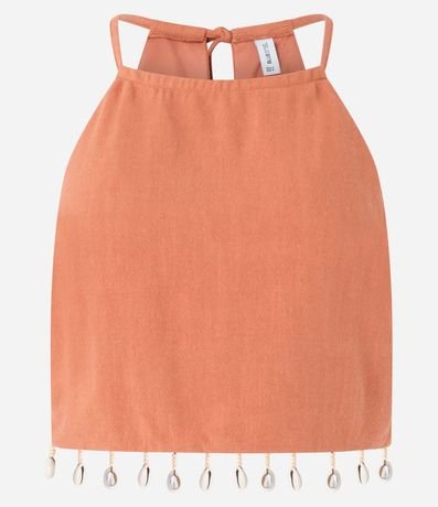 Blusa en Viscolino con Escote Halter y Caracolas 6