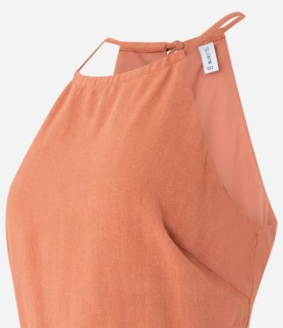 Blusa en Viscolino con Escote Halter y Caracolas 7