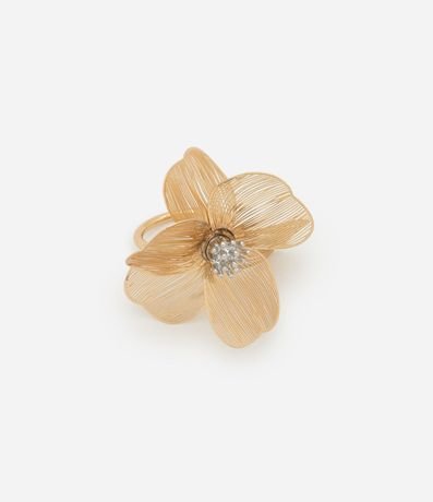 Maxi Anillo en Metal con Formato de Flor Alambrada 2