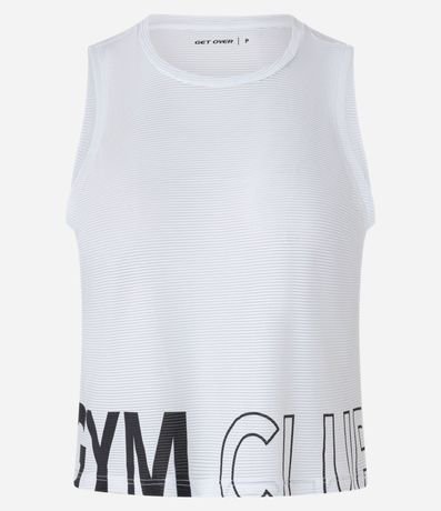 Musculosa Deportiva en Microfibra Texturizada con Estampa Gym Club 5
