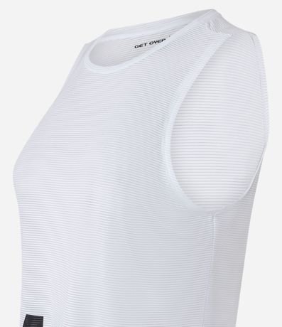 Musculosa Deportiva en Microfibra Texturizada con Estampa Gym Club 6