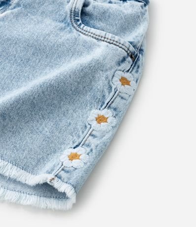 Short Infantil Jeans con Bordado Floral -  Talle 5 a 14 años 8