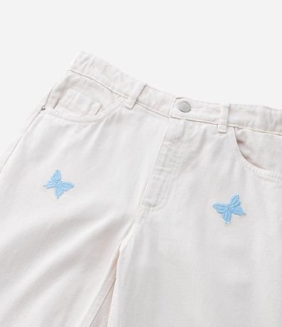 Pantalón Infantil Recto en Jeans con Bordado de Mariposa - Talle 5 A 14 años 9